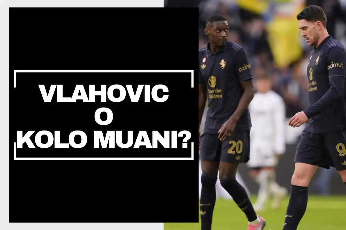 Vlahovic e Kolo Muani in campo con la maglia della Juventus