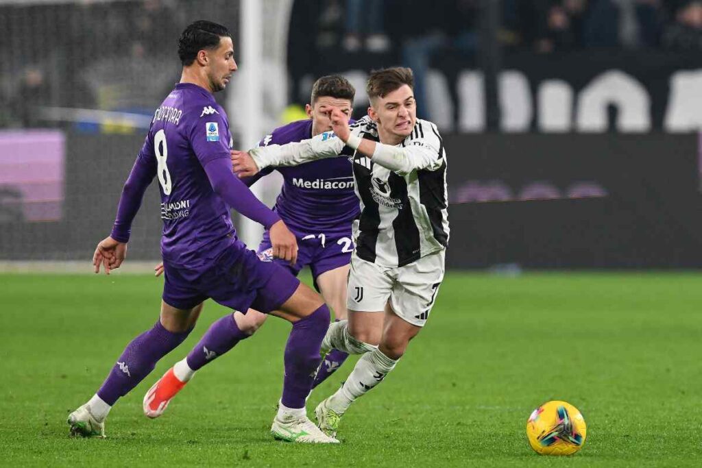 Azione di Fiorentina Juventus scorso