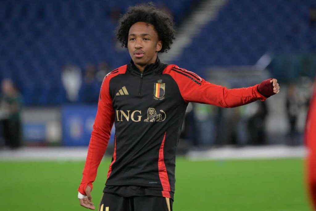 Fofana durante un riscaldamento