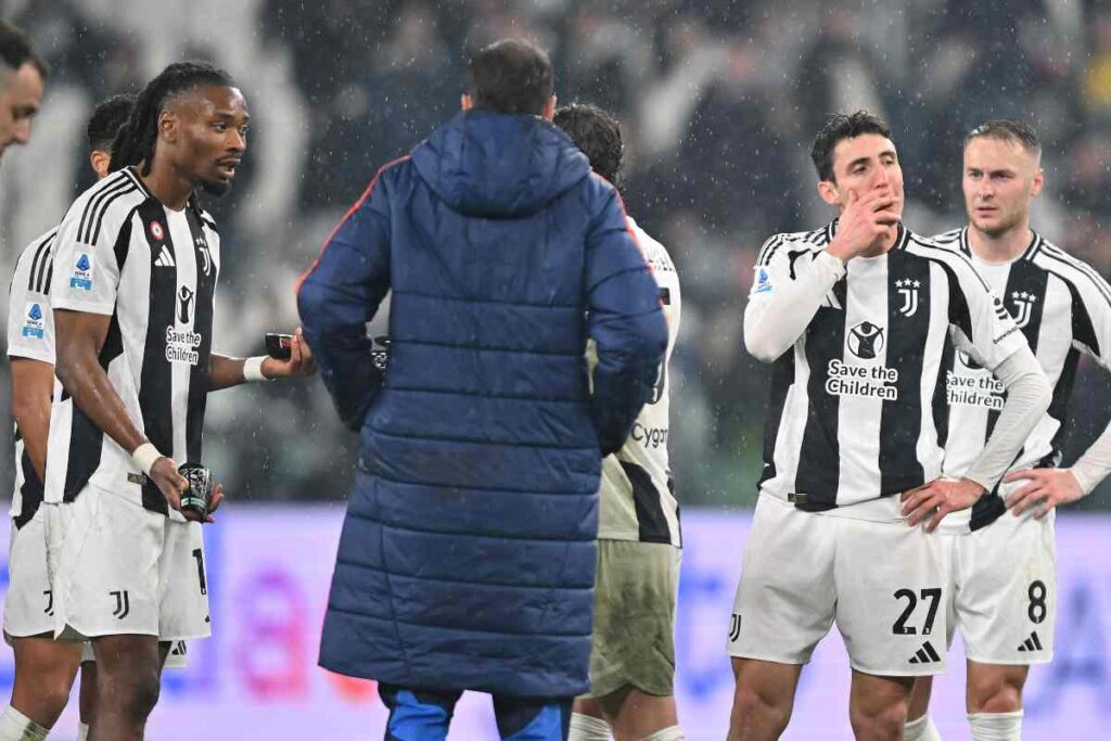 Delusione dei calciatori della Juventus