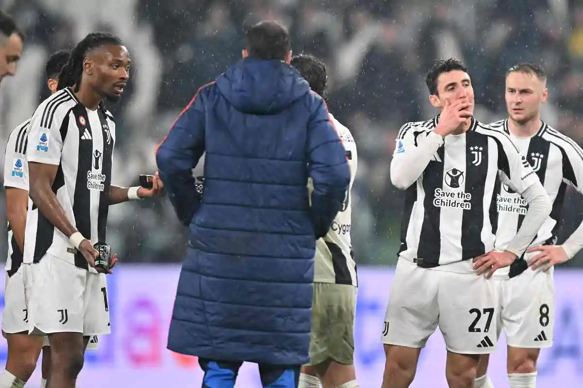 Delusione dei calciatori della Juventus