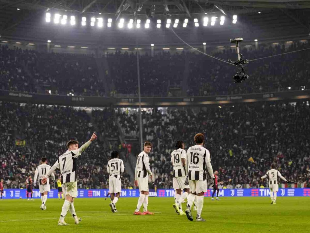 Giocatori Juventus in campo