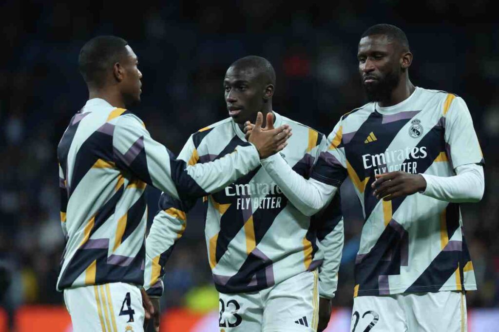 Alaba, Mendy e Rudiger del Real Madrid