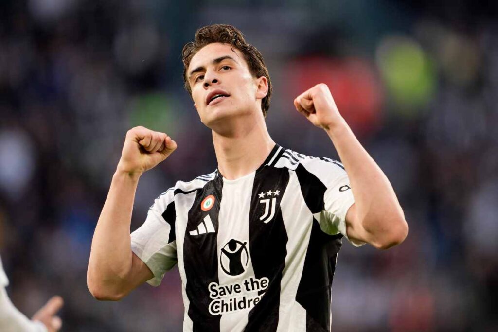 Yildiz esulta dopo il gol al Genoa