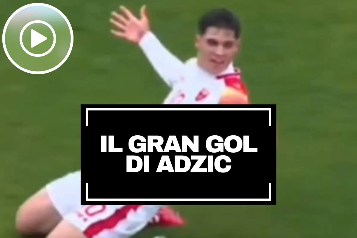 Adzic esulta dopo il gol segnato con il Montenegro U19