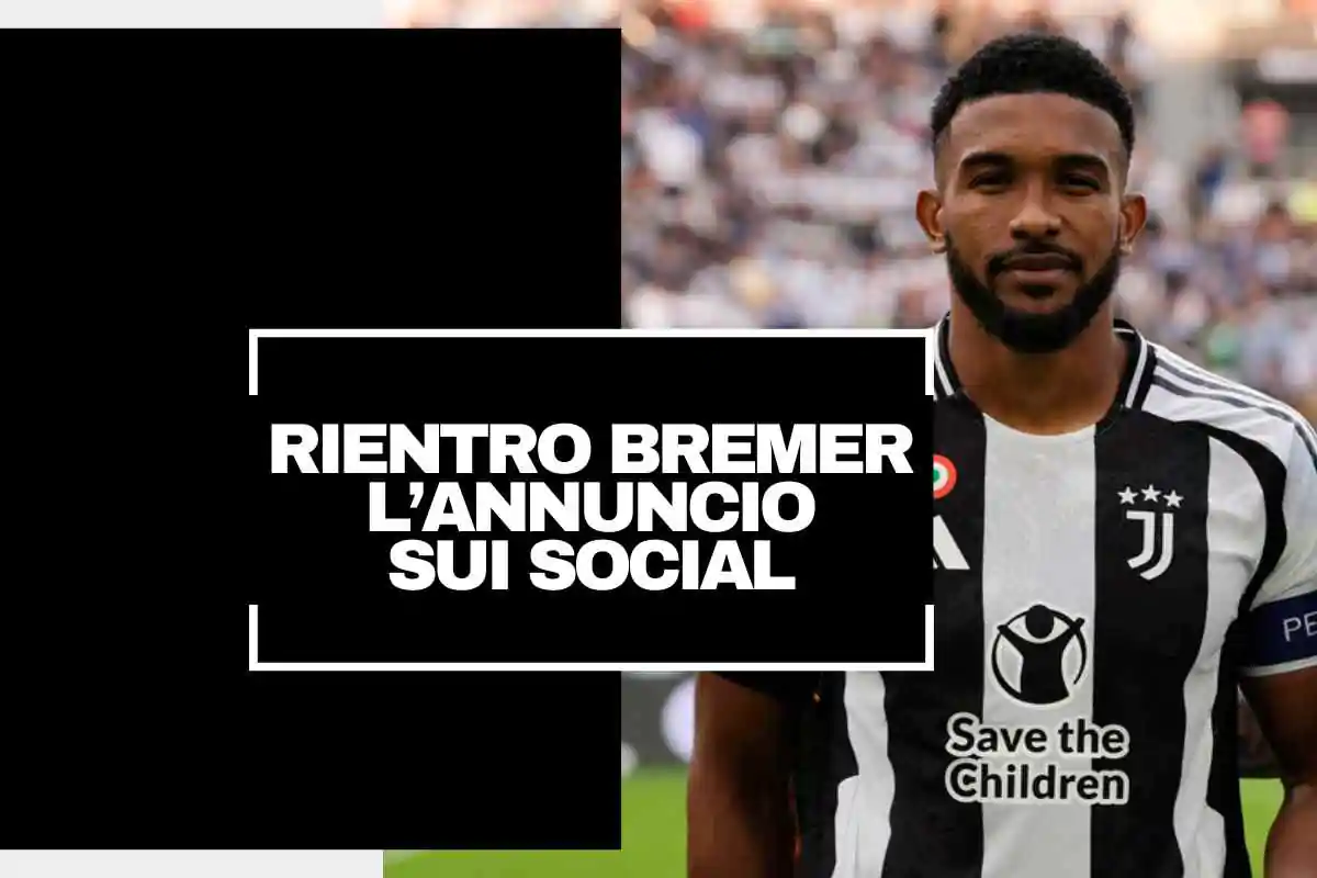 Bremer in campo con la maglia della Juventus