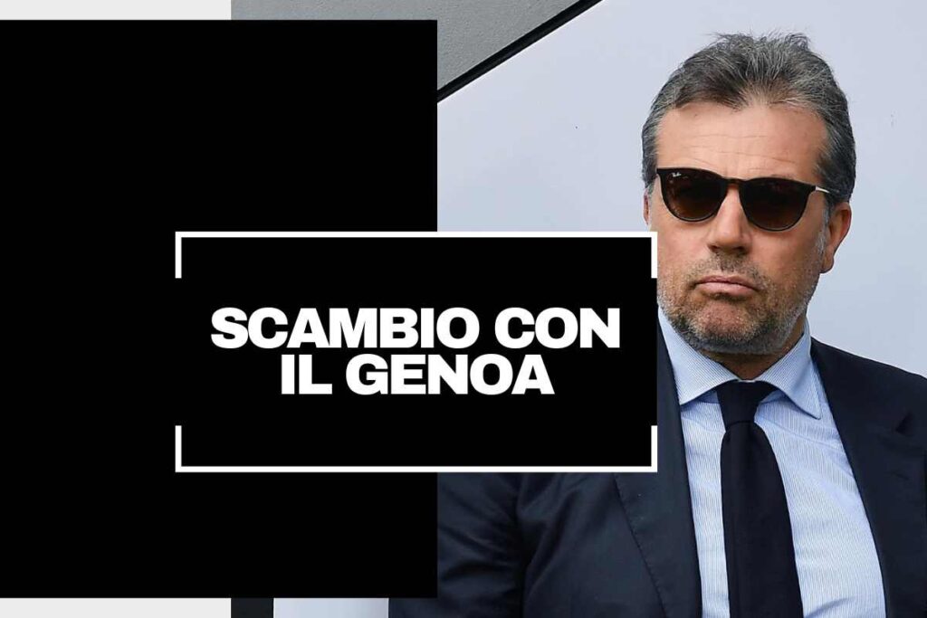 Giuntoli immortalato a bordo campo in vesti dirigenziali e con gli occhiali da sole