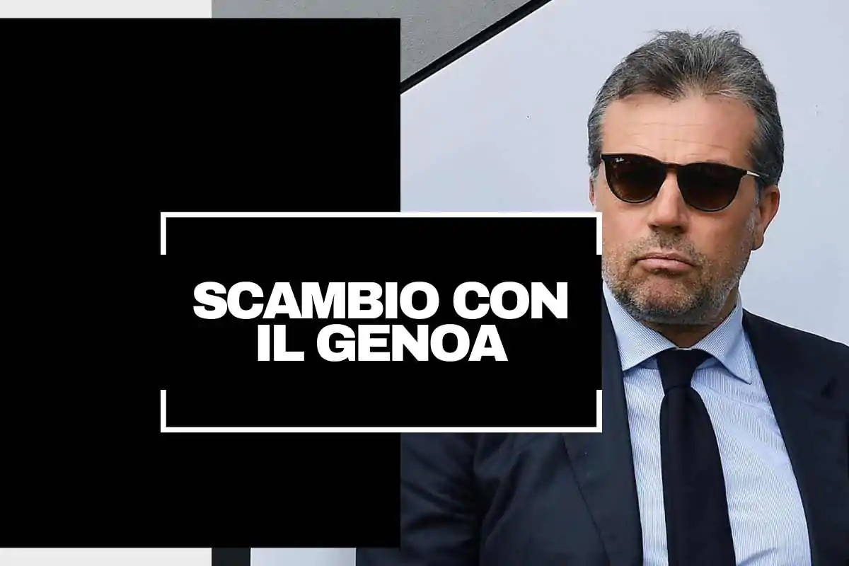 Giuntoli immortalato a bordo campo in vesti dirigenziali e con gli occhiali da sole