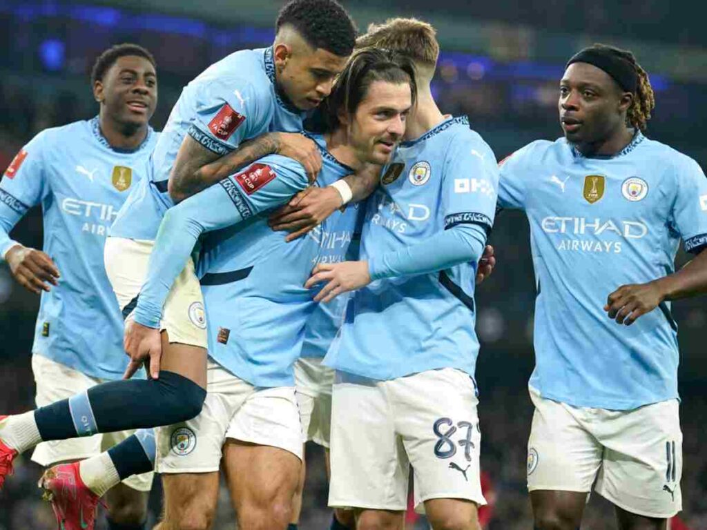 Il Manchester City esulta