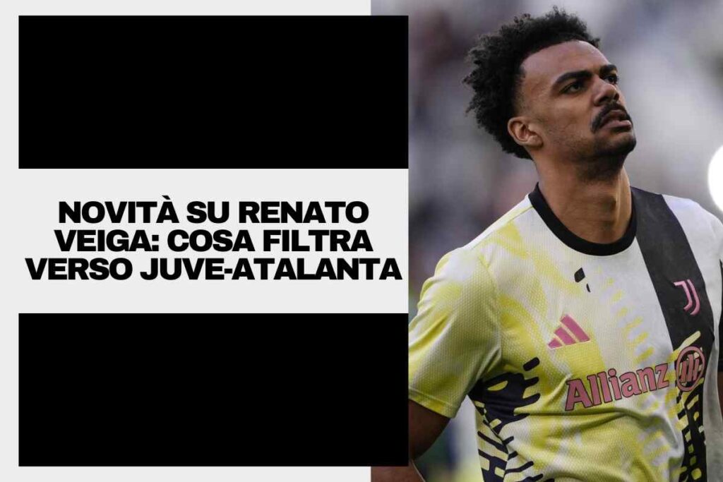 Renato Veiga si riscalda con la maglia da allenamento della Juventus