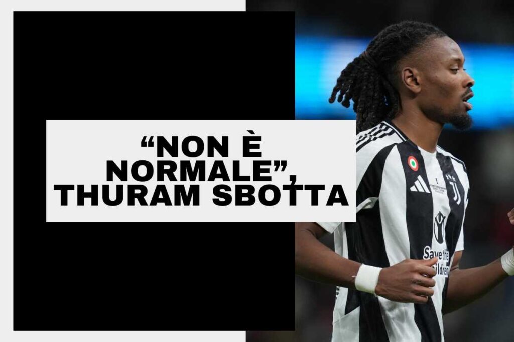 Thuram in campo con la maglia della Juventus