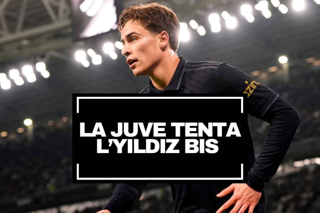 Yildiz in campo con la maglia della Juventus