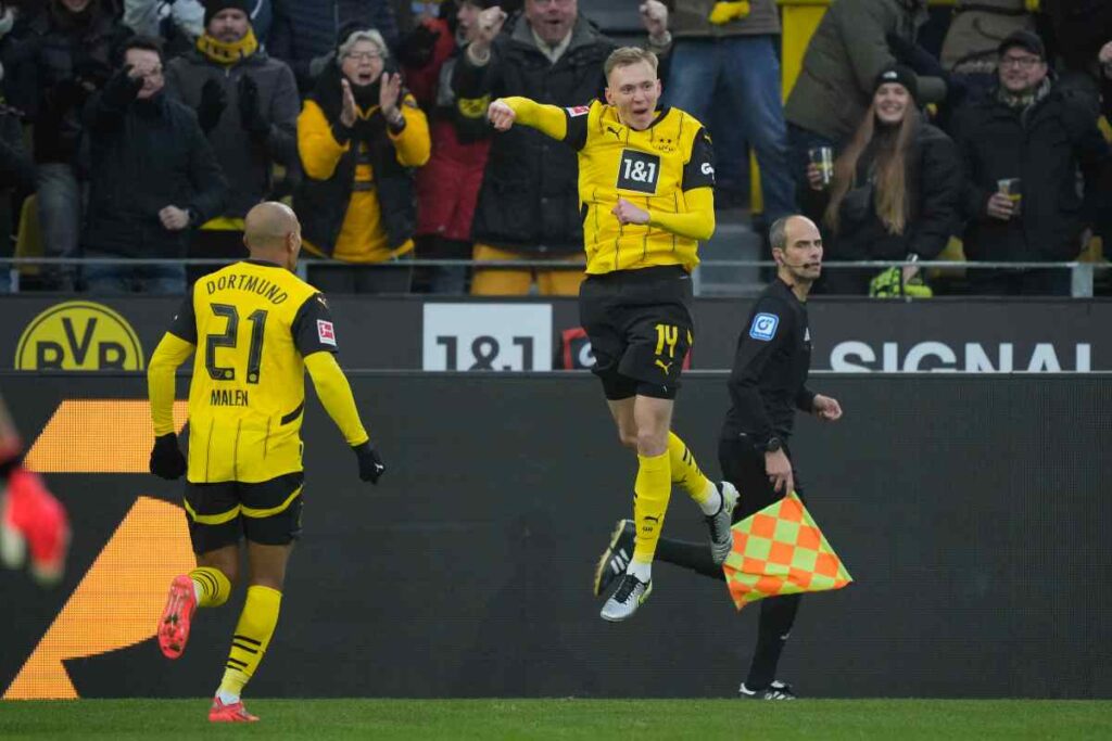 Beier esulta dopo una rete