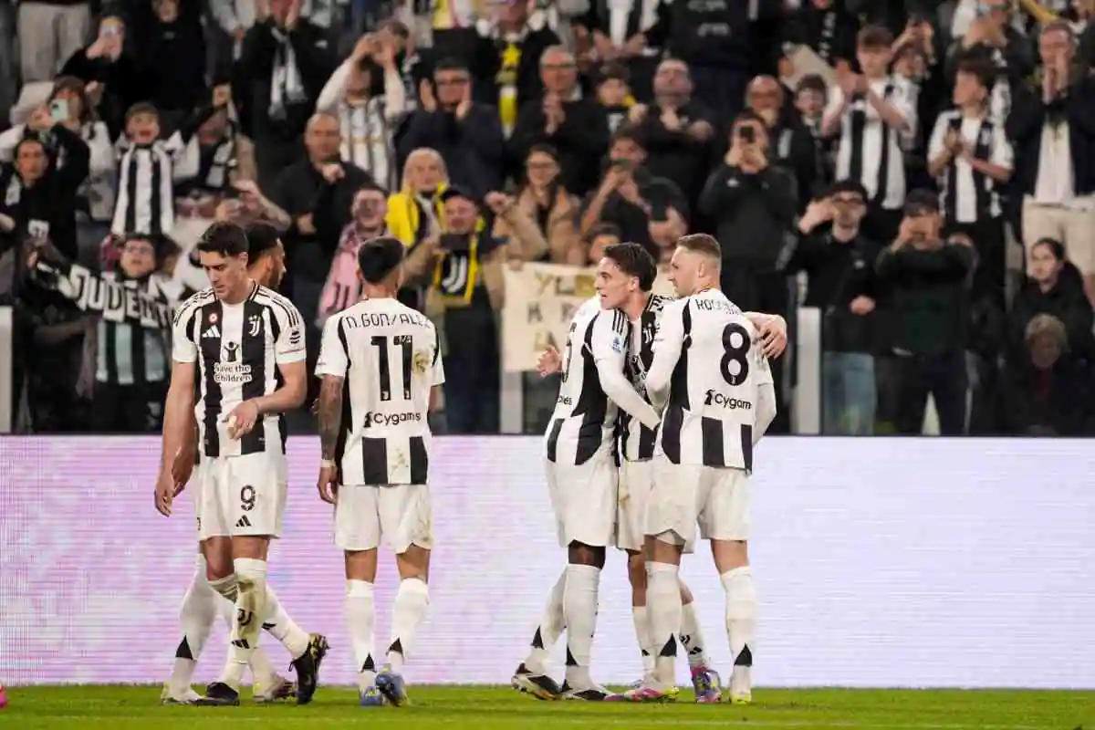 Giocatori Juve in campo
