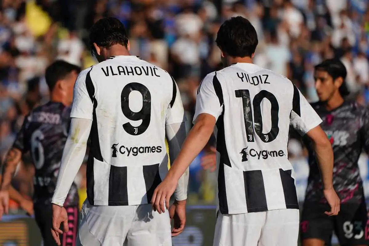 Vlahovic e Yildiz in campo