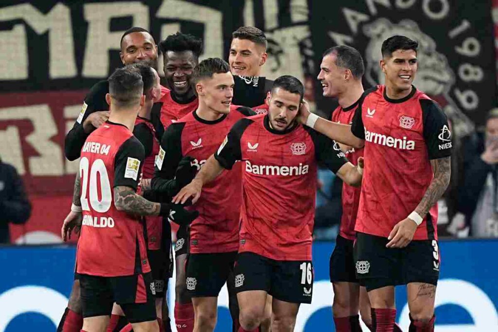 Schick esulta con i compagni