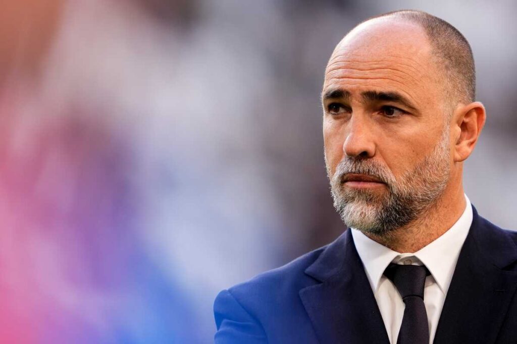 Tudor con l'espressione concentrata