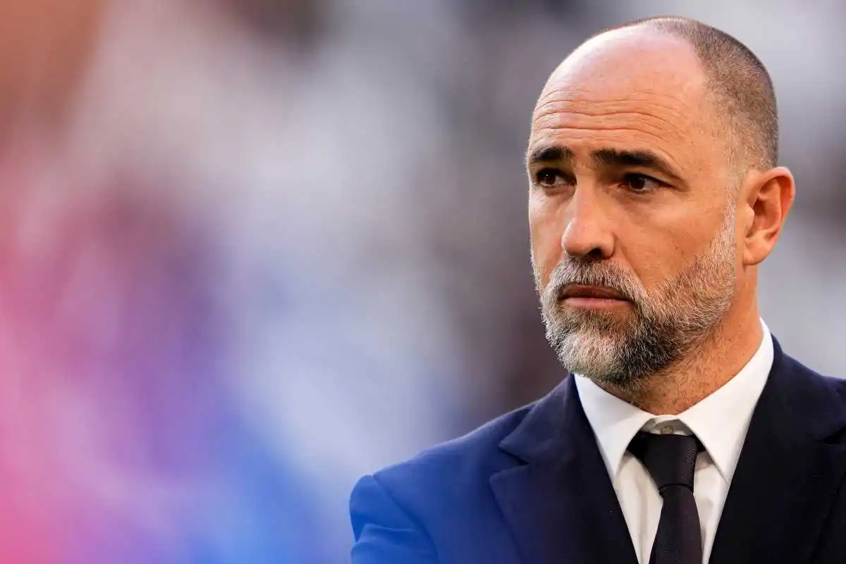 Tudor con l'espressione concentrata