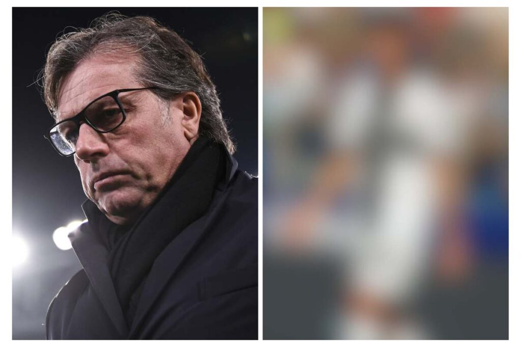 Giuntoli a sinistra pensieroso a bordo campo