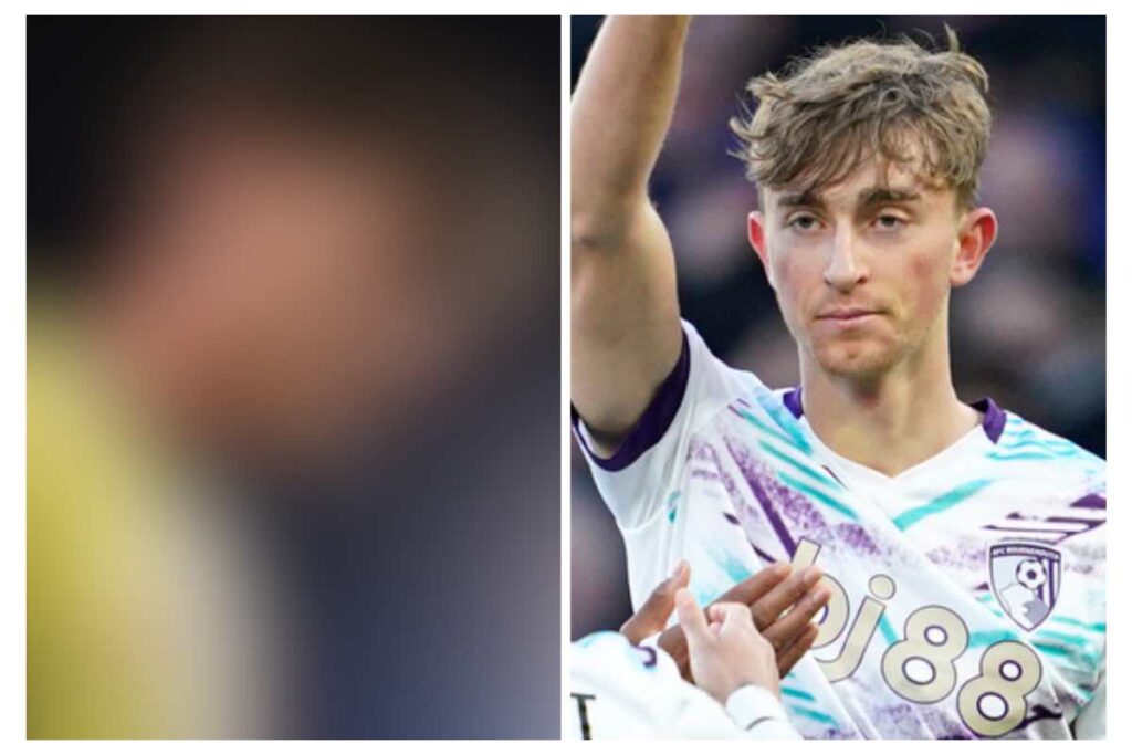 Huijsen a destra con indosso la maglia del Bournemouth