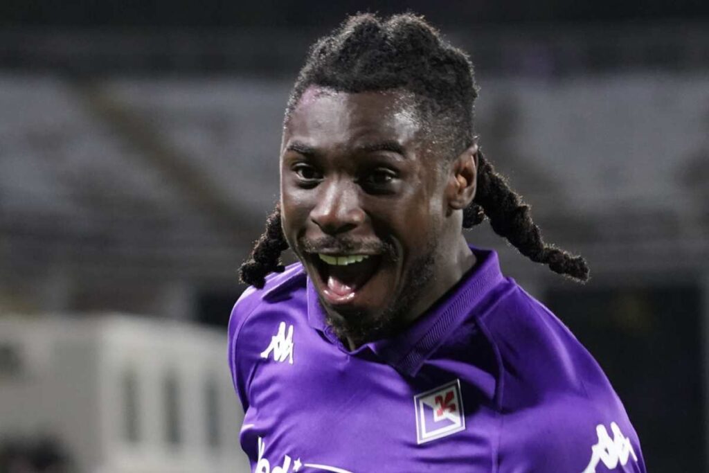 Kean sorridente dopo il gol segnato contro il Celje