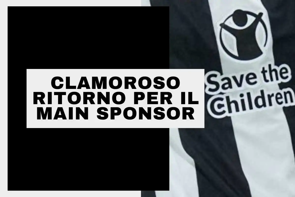 Il logo Save the Children sulla maglia della Juventus