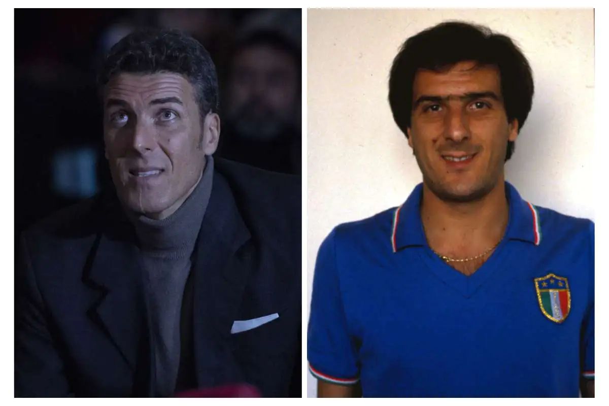 Riccardo Scirea a sinistra e Gaetano Scirea a destra con la maglia dell'Italia