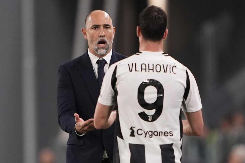 Tudor e Vlahovic con la Juve