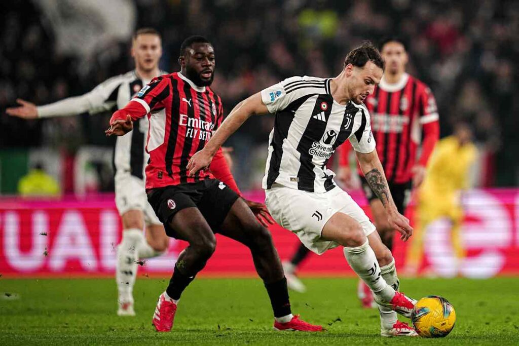 Azione durante Juventus Milan