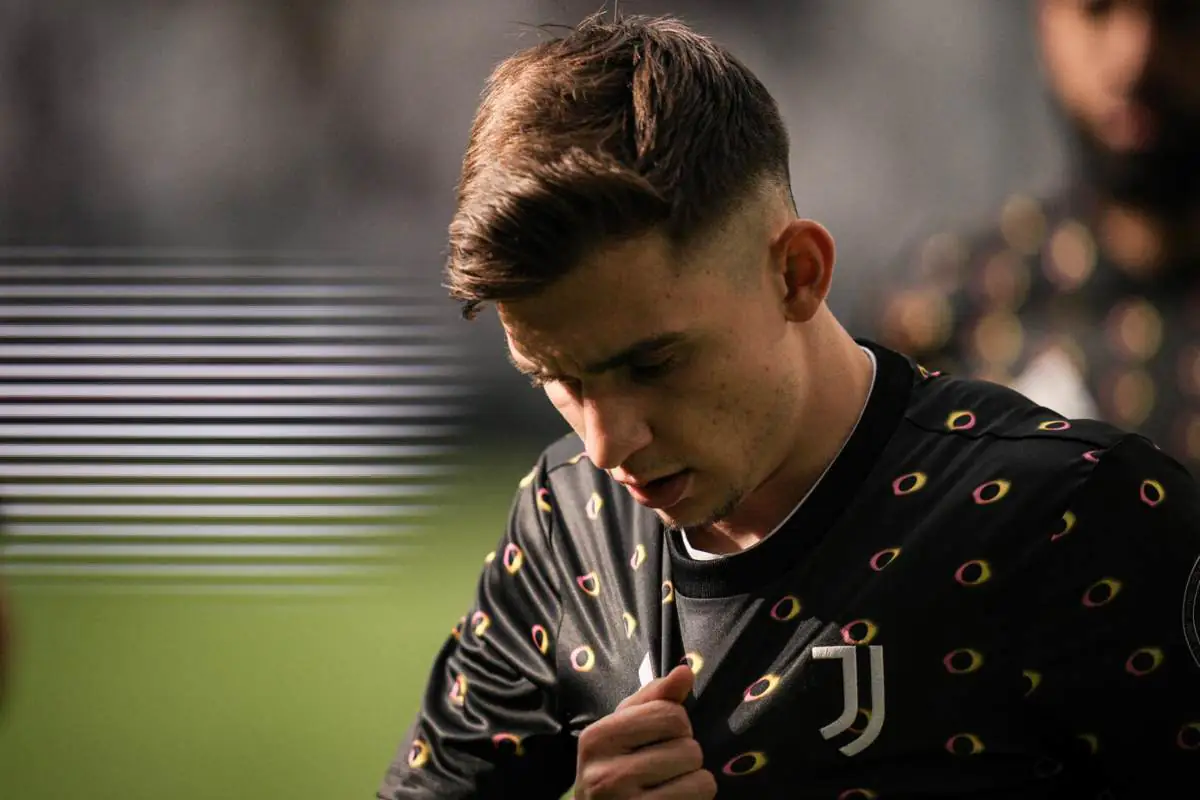 Francisco Conceição nel riscaldamento pre-partita