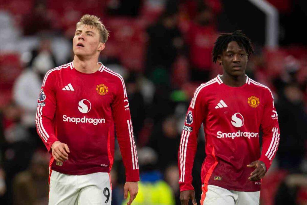 Hojlund insieme a Mainoo