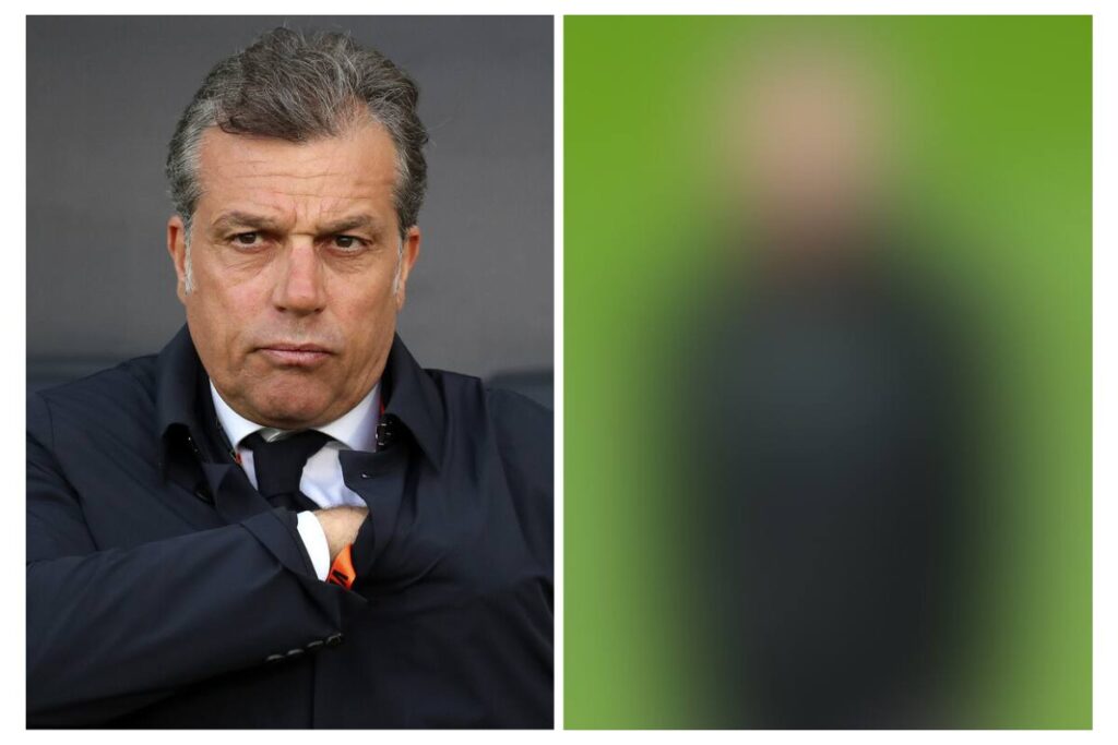 Giuntoli a sinistra in abiti dirigenziali