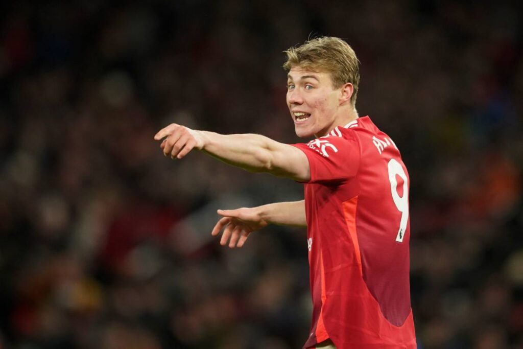 Hojlund con il Manchester United