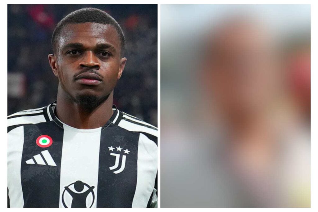 Kalulu a sinistra in campo con la maglia della Juventus