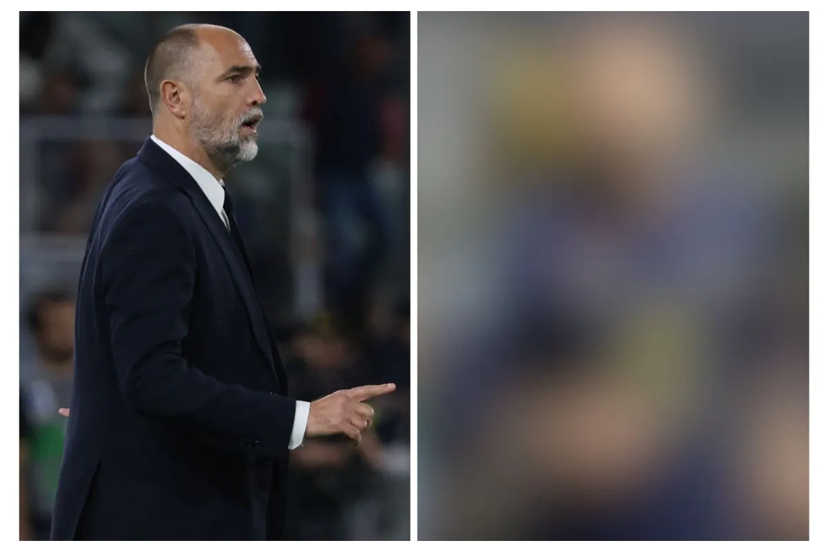 Tudor a sinistra indica da bordo campo