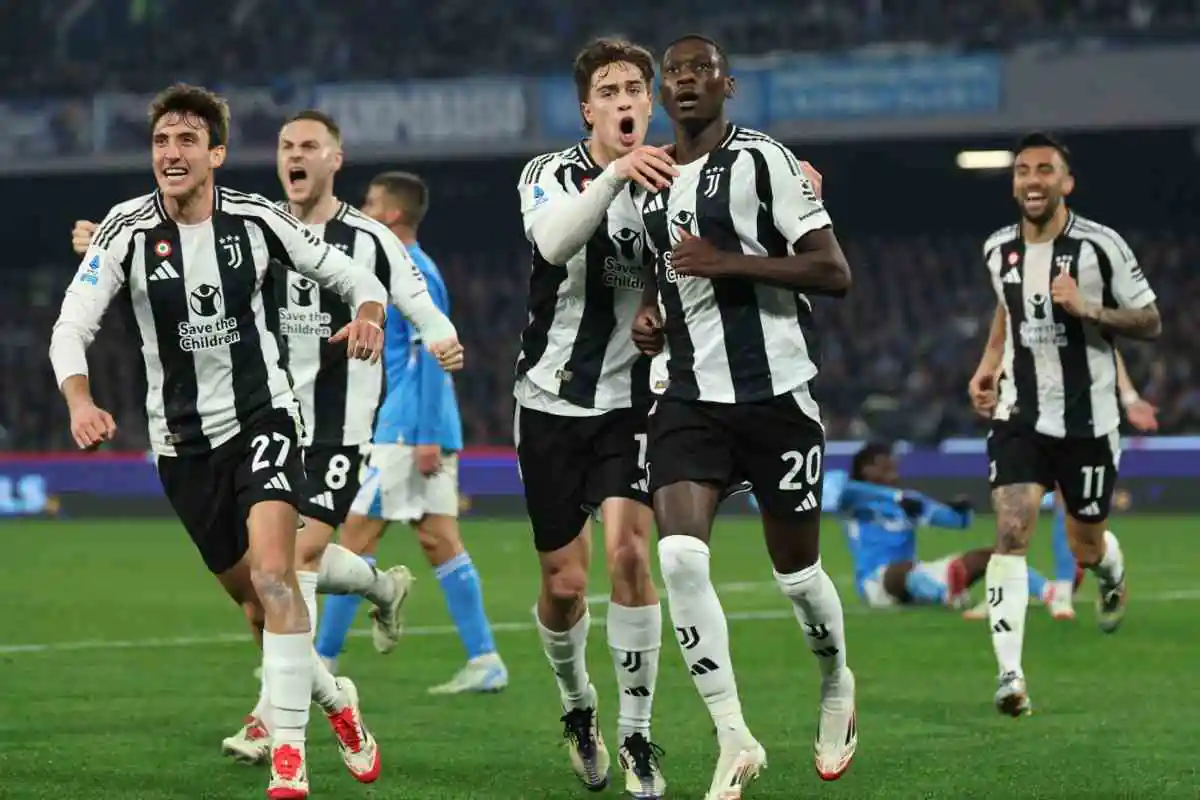 La Juventus esulta dopo un gol in campionato