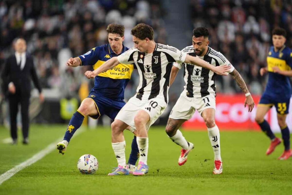 Giocatori Juve in campo