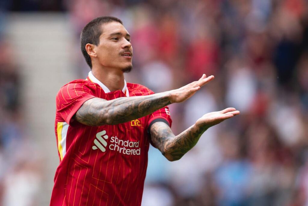 Nunez con la maglia del Liverpool