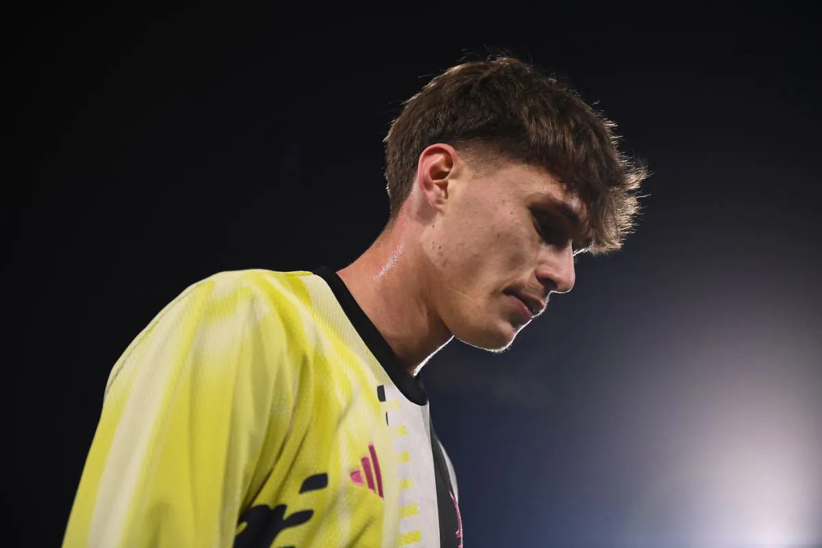 Nicolò Savona in campo con la Juventus