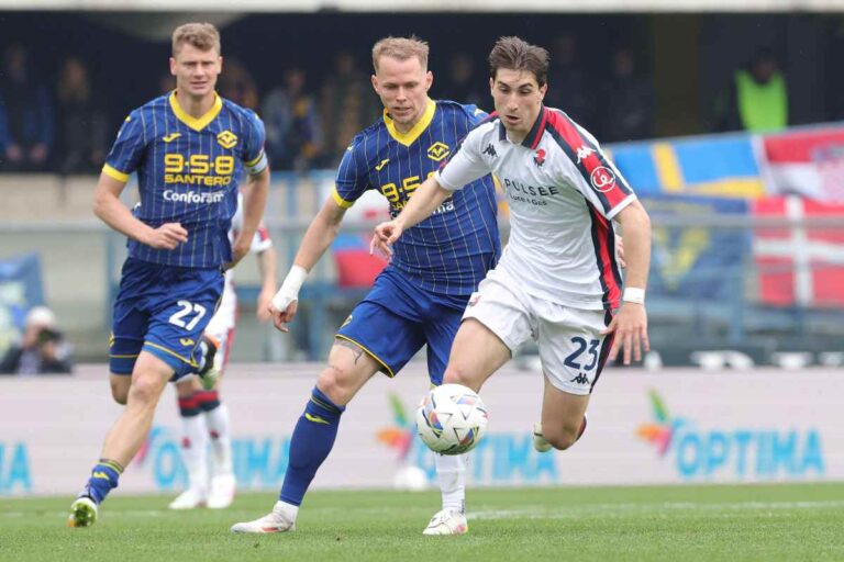 Fabio Miretti in azione con il Genoa