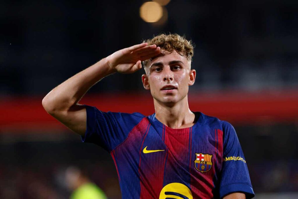 Fermin Lopez esulta dopo una rete