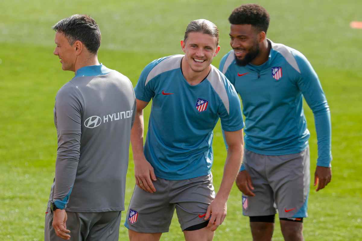 Gallagher durante un allenamento