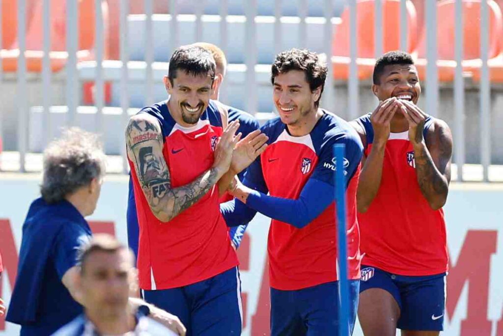 Gimenez durante un riscaldamento