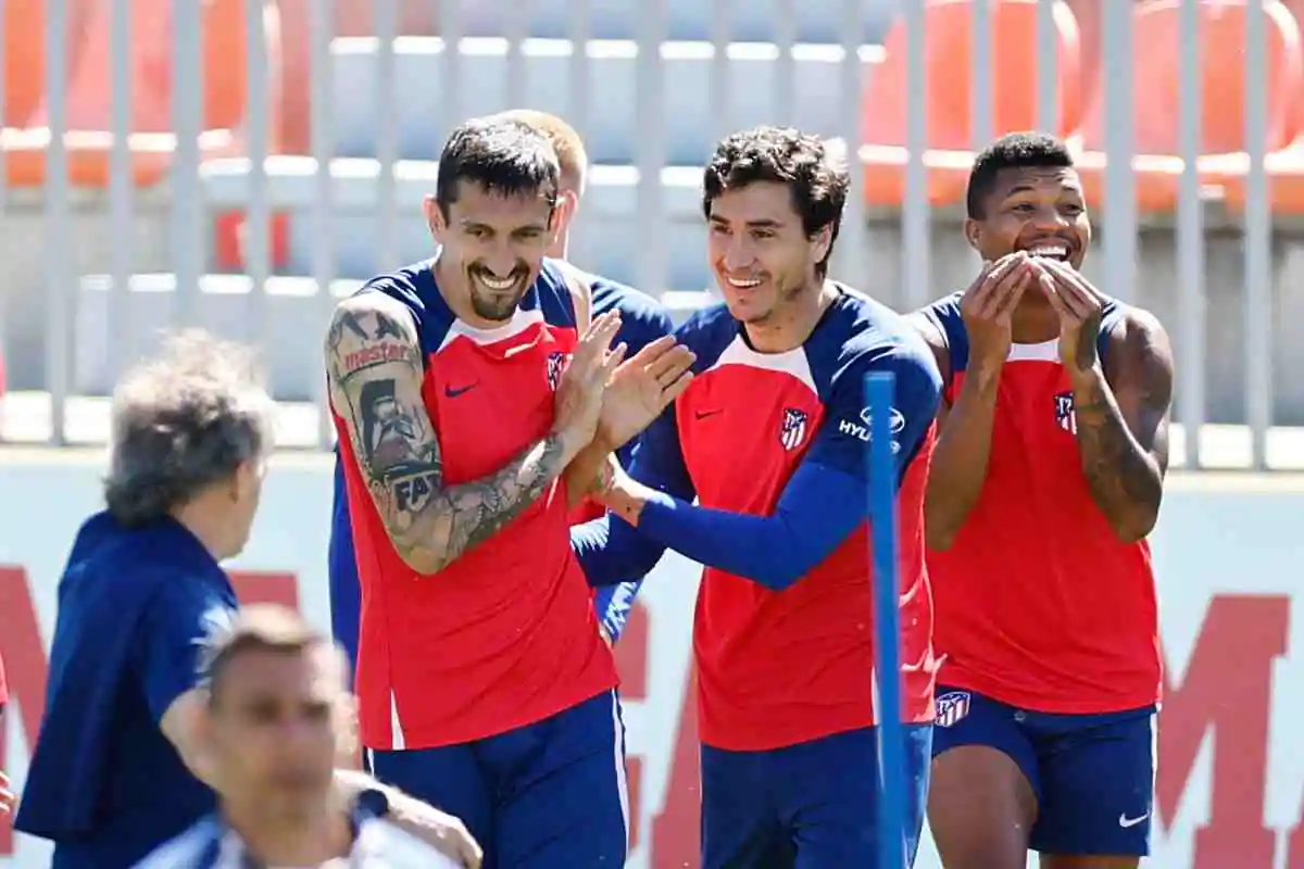 Gimenez durante un riscaldamento