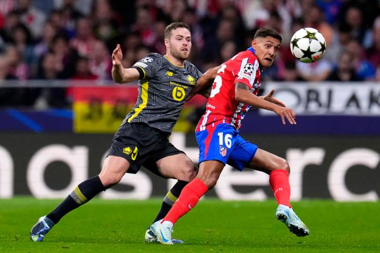 Molina in campo con l'Atlético