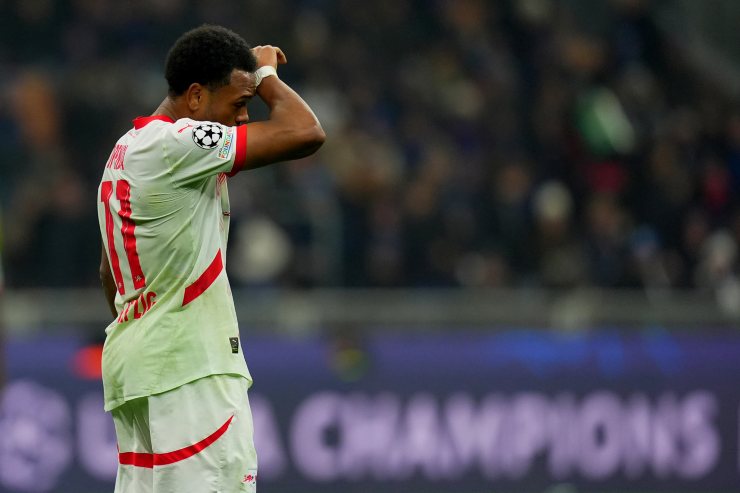 Openda in campo con il Lipsia