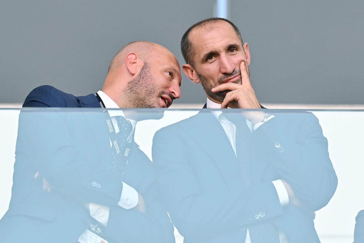 Claudio e Giorgio Chiellini discutono in tribuna