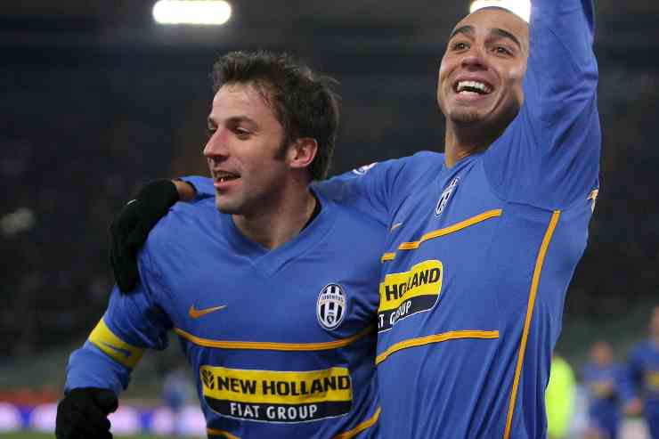 Del Piero e Trezeguet esultano insieme