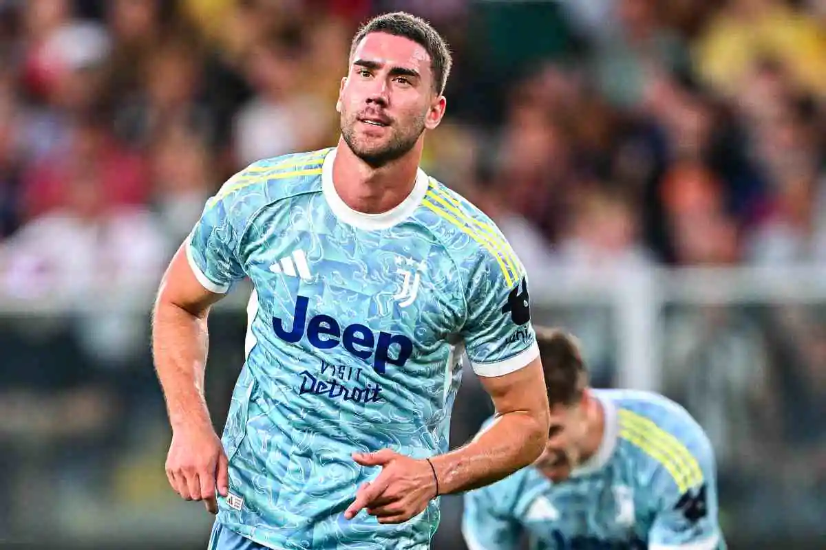 Dusan Vlahovic esulta