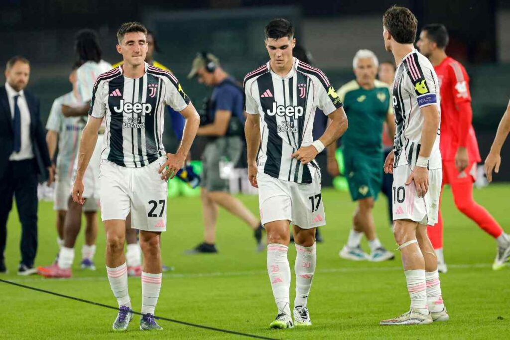La delusione dei calciatori della Juve